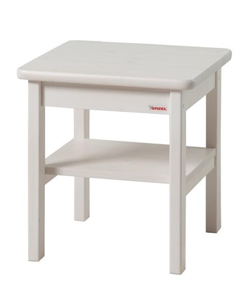 Dřevěný noční stolek k bílým postelím Gazel