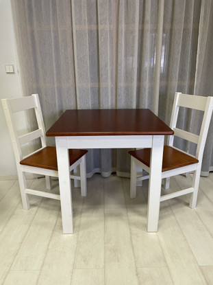 Dřevěný jídelní set pro dvě osoby