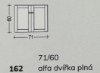 Dvířka plná ke komodě Alfa