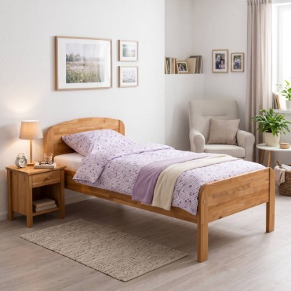 Postel pro seniory Bergamo 100x200 cm buk nízké čelo